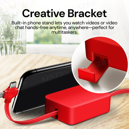 Three-in-One Charging Cable Roll