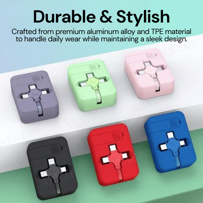 Three-in-One Charging Cable Roll